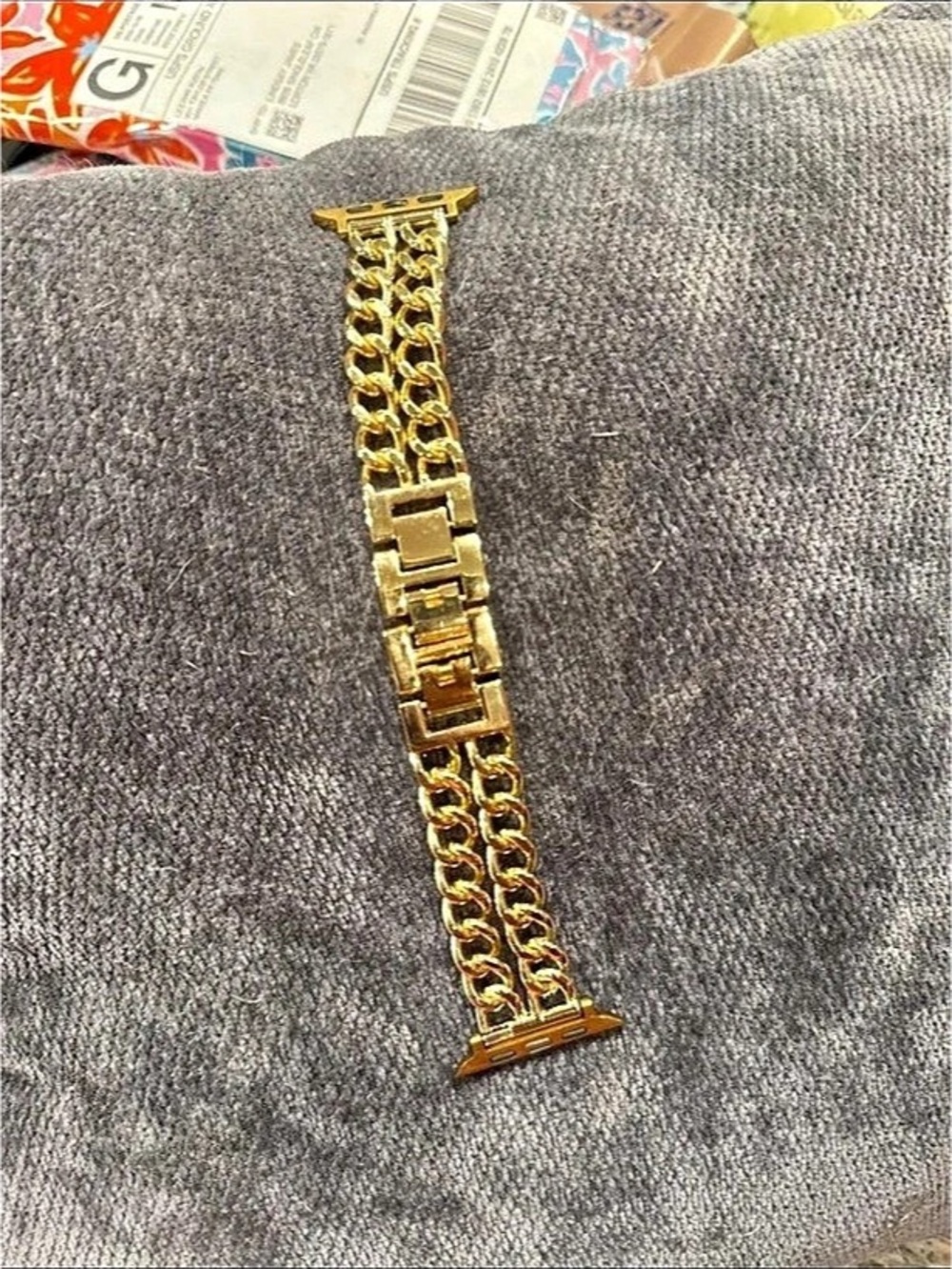 Gold-Tone Chain Link Bracelet Apple Watch band